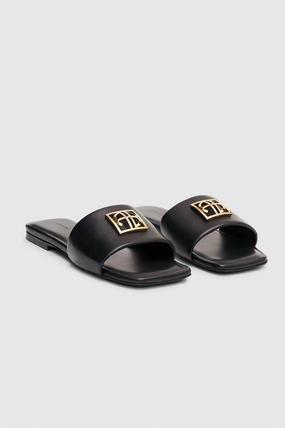Women's Ria Slide Monogram Sandal In Black