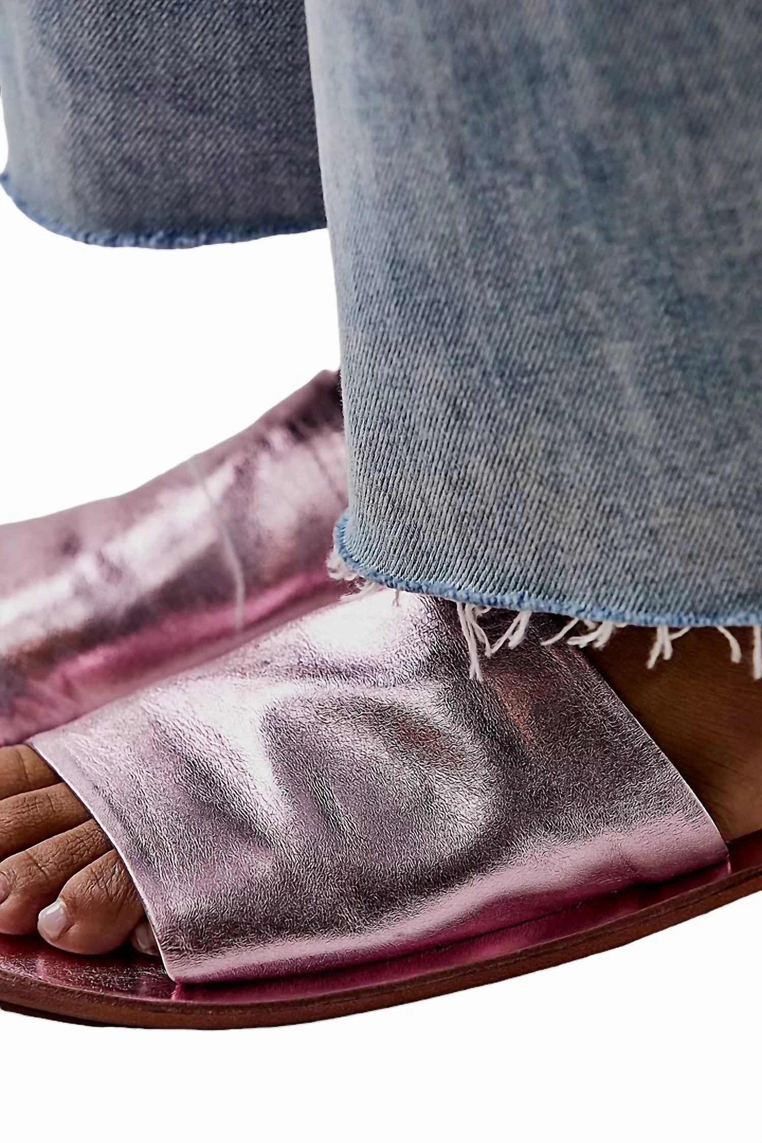 Women's Vicente Slide Sandals In Metallic Pink