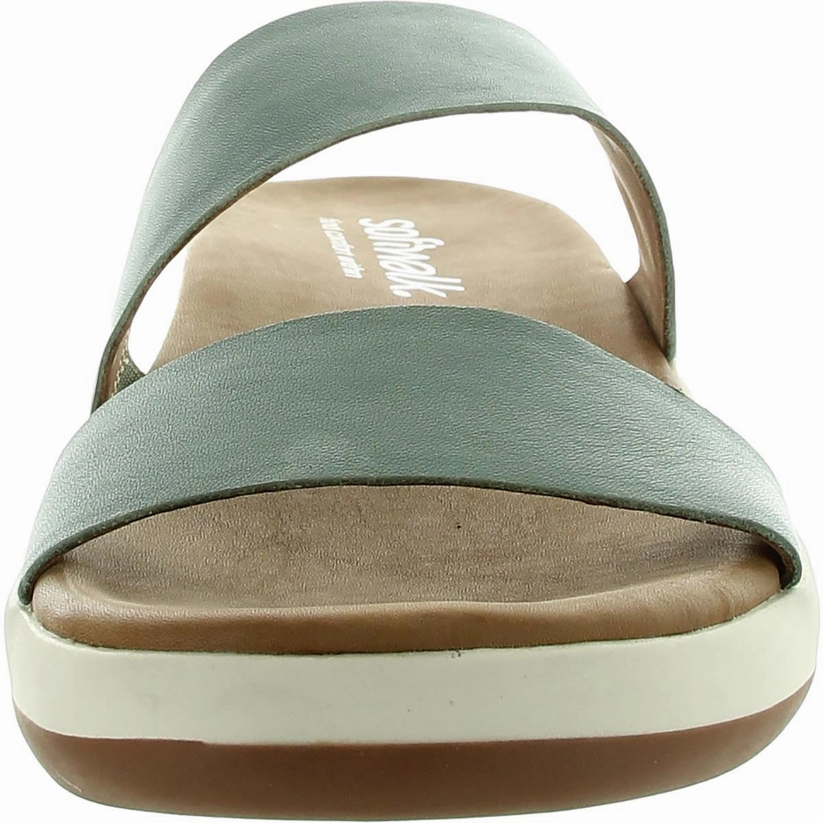 Womens Leather Slide Sandals