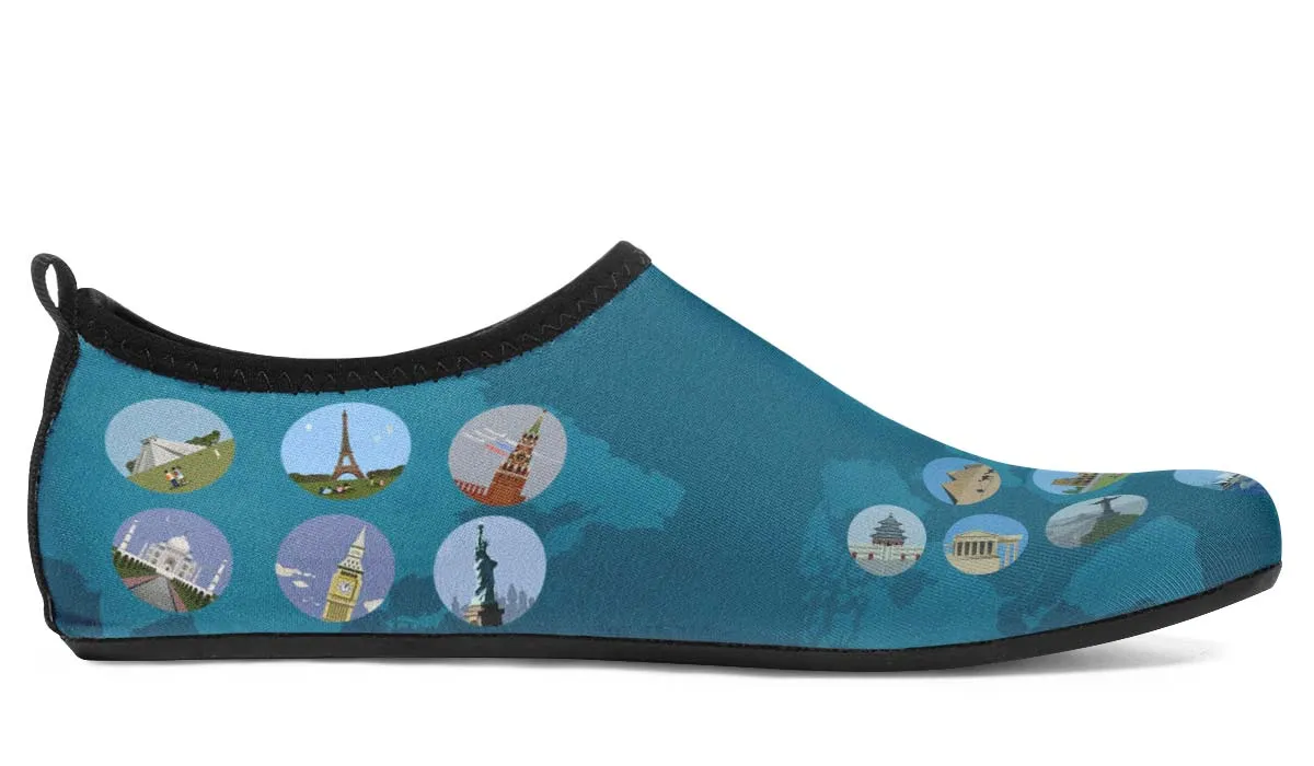 World History Aqua Barefoot Shoes