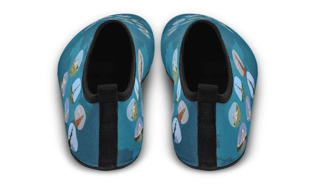 World History Aqua Barefoot Shoes