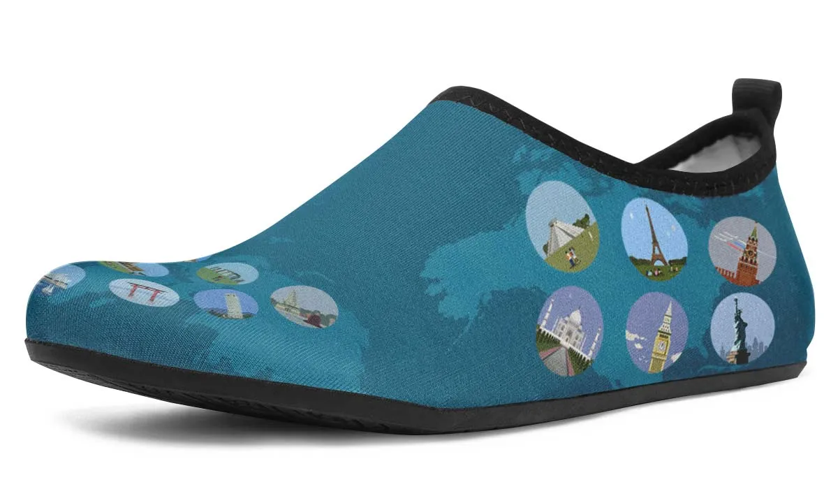 World History Aqua Barefoot Shoes