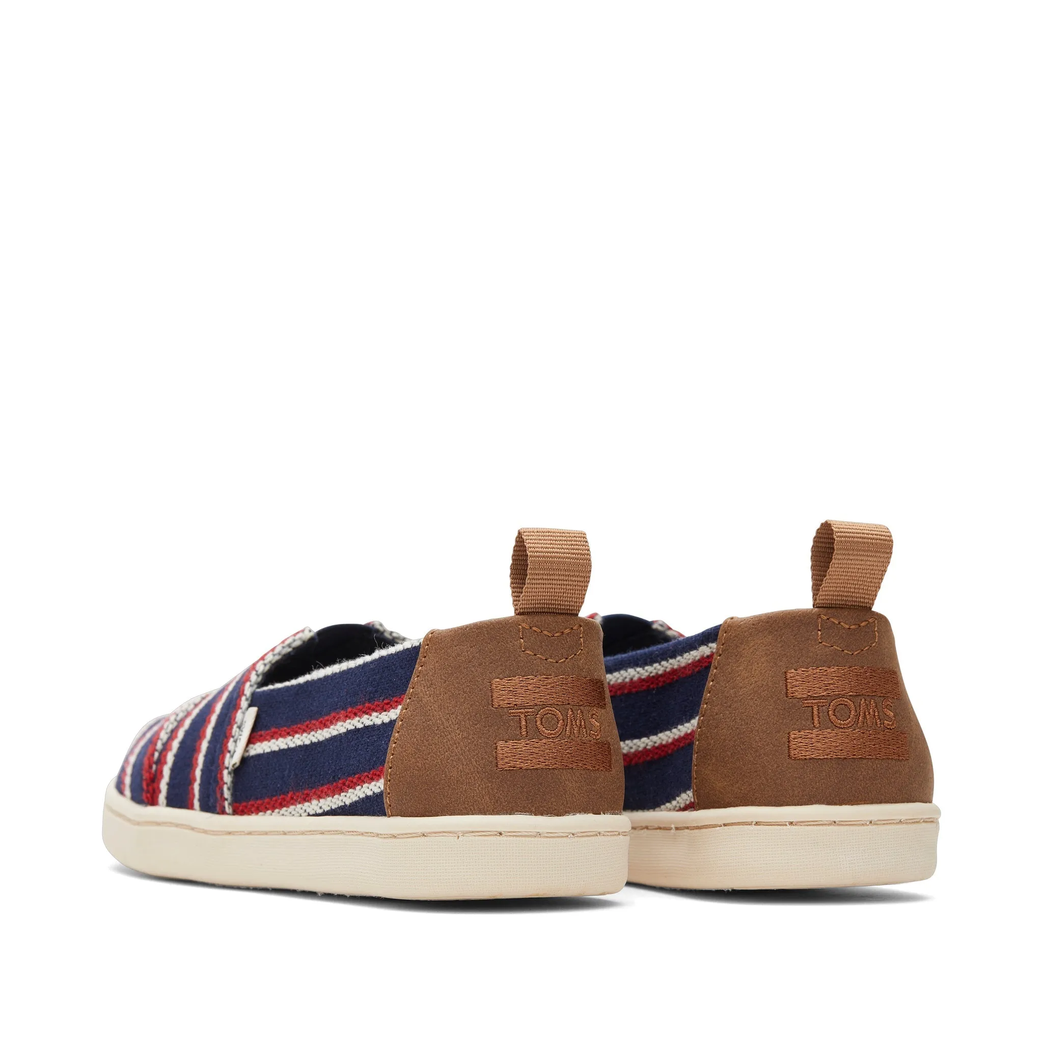 Youth Alpargata Navy Woven Stripes Kids Shoe